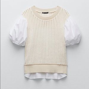 Zara Crochet Trim Top